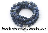 GMN7040 8mm matte sodalite 108 mala beads wrap bracelet necklace