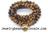 GMN7042 8mm yellow tiger eye 108 mala beads wrap bracelet necklace