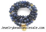 GMN7066 8mm sodalite 108 mala beads wrap bracelet necklaces