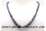 GMN7314 sodalite graduated beaded necklace & bracelet set