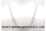 GMN7321 white crazy lace agate graduated beaded necklace & bracelet set