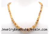 GMN7330 golden tiger eye graduated beaded necklace & bracelet set