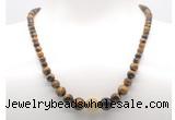 GMN7331 yellow tiger eye graduated beaded necklace & bracelet set