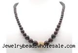 GMN7350 brecciated jasper graduated beaded necklace & bracelet set