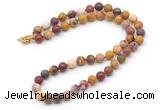 GMN7606 18 - 36 inches 8mm, 10mm matte mookaite beaded necklaces