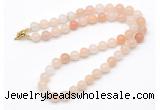 GMN7704 18 - 36 inches 8mm, 10mm round pink aventurine beaded necklaces