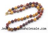 GMN7718 18 - 36 inches 8mm, 10mm round mookaite beaded necklaces