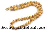 GMN7835 18 - 36 inches 8mm, 10mm round grade A golden tiger eye beaded necklaces