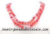 GMN8006 18 - 36 inches 8mm, 10mm red banded agate 54, 108 beads mala necklaces