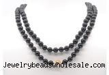 GMN8012 18 - 36 inches 8mm, 10mm black onyx 54, 108 beads mala necklaces