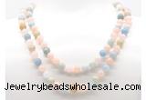 GMN8021 18 - 36 inches 8mm, 10mm morganite 54, 108 beads mala necklaces