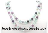 GMN8024 18 - 36 inches 8mm, 10mm fluorite 54, 108 beads mala necklaces