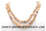 GMN8032 18 - 36 inches 8mm, 10mm fossil coral 54, 108 beads mala necklaces