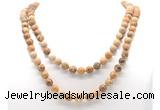 GMN8033 18 - 36 inches 8mm, 10mm picture jasper 54, 108 beads mala necklaces