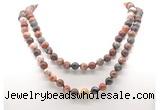 GMN8034 18 - 36 inches 8mm, 10mm brecciated jasper 54, 108 beads mala necklaces