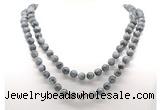 GMN8045 18 - 36 inches 8mm, 10mm eagle eye jasper 54, 108 beads mala necklaces