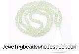 GMN8468 8mm, 10mm prehnite 27, 54, 108 beads mala necklace with tassel