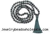 GMN8526 8mm, 10mm kambaba jasper 27, 54, 108 beads mala necklace with tassel