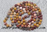 GMN921 Hand-knotted 8mm, 10mm matte mookaite 108 beads mala necklaces