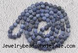 GMN925 Hand-knotted 8mm, 10mm matte sodalite 108 beads mala necklaces