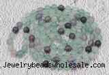 GMN927 Hand-knotted 8mm, 10mm matte fluorite 108 beads mala necklaces