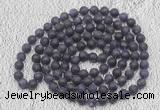 GMN931 Hand-knotted 8mm, 10mm matte amethyst 108 beads mala necklaces