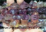 HGBS05 15 inches 11*13*18mm carved heart purple fluorite beads