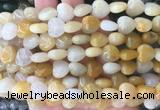 HGBS09 15 inches 12mm heart yellow aventurine gemstone beads wholesale