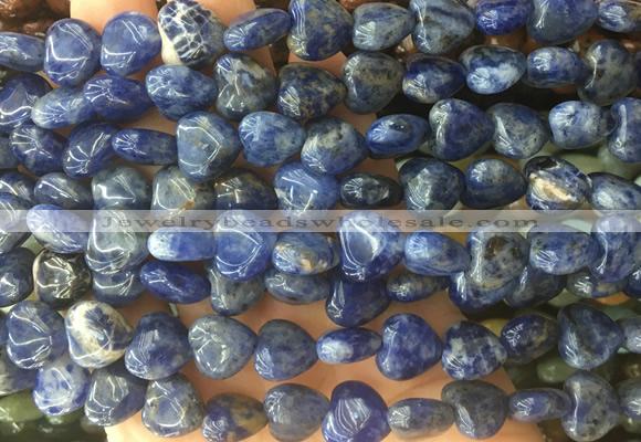 HGBS12 15 inches 12mm heart sodalite gemstone beads wholesale