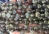 HGBS16 15 inches 12mm heart dragon blood jasper gemstone beads wholesale