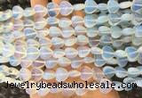 HGBS26 15 inches 12mm heart opalite gemstone beads wholesale