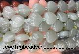 HGBS32 15 inches 20mm heart green aventurine gemstone beads wholesale