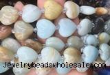 HGBS39 15 inches 20mm heart colorful amazonite gemstone beads wholesale