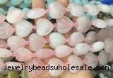 HGBS51 15 inches 20mm heart rose quartz gemstone beads wholesale