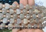 HGBS81 15 inches 10mm heart moonstone gemstone beads wholesale