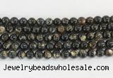 LPBS01 15 inches 6mm round black Lepidolite beads wholesale