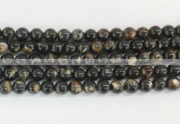 LPBS01 15 inches 6mm round black Lepidolite beads wholesale