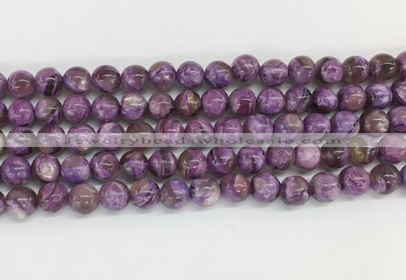 LPBS06 15 inches 6mm round purple Lepidolite beads wholesale