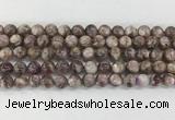 LPBS18 15 inches 8mm round natural purple Lepidolite beads wholesale