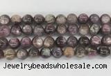 LPBS20 15 inches 12mm round natural purple Lepidolite beads wholesale