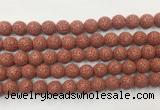 LVBS01 6mm, 8mm, 10mm, 12mm, 14mm, 16mm, 18mm & 20mm round dark red lava beads