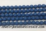 LVBS04 6mm, 8mm, 10mm, 12mm, 14mm, 16mm, 18mm & 20mm round royal blue lava beads