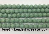 LVBS08 6mm, 8mm, 10mm, 12mm, 14mm, 16mm, 18mm & 20mm round green lava beads