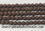 LVBS10 6mm, 8mm, 10mm, 12mm, 14mm, 16mm, 18mm & 20mm round brown lava beads