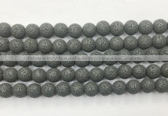 LVBS11 6mm, 8mm, 10mm, 12mm, 14mm, 16mm, 18mm & 20mm round gray lava beads