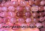 NGBS07 15 inches 8*12 - 10*14mm nuggets red strawberry quartz gemstone beads