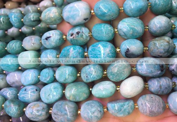 NGBS10 15 inches 8*12 - 10*14mm nuggets amazonite gemstone beads