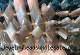 NGBS106 15 inches 13*22mm - 15*25mm faceted marquise moonstone beads