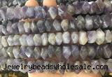 NGBS113 15 inches 8*12mm - 10*14mm faceted nuggets amethyst beads