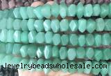 NGBS118 15 inches 8*12mm - 10*14mm faceted nuggets green aventurine beads